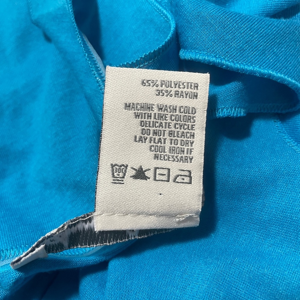 American Rag Large Turquoise Razor Back NEW Activewear Top - Picture 3 of 6